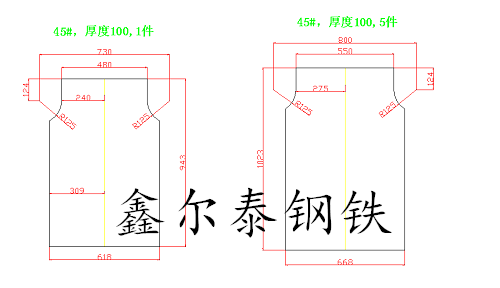 沙鋼45#鋼板零割小件